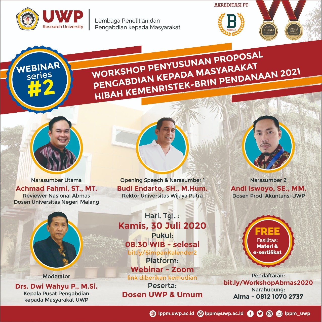 Online Workshop & Klinik Penyusunan Proposal Litabmas Pendanaan Kemenristek-Brin Tahun 2021